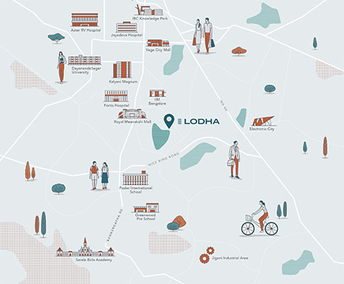 Lodha Azure Location map